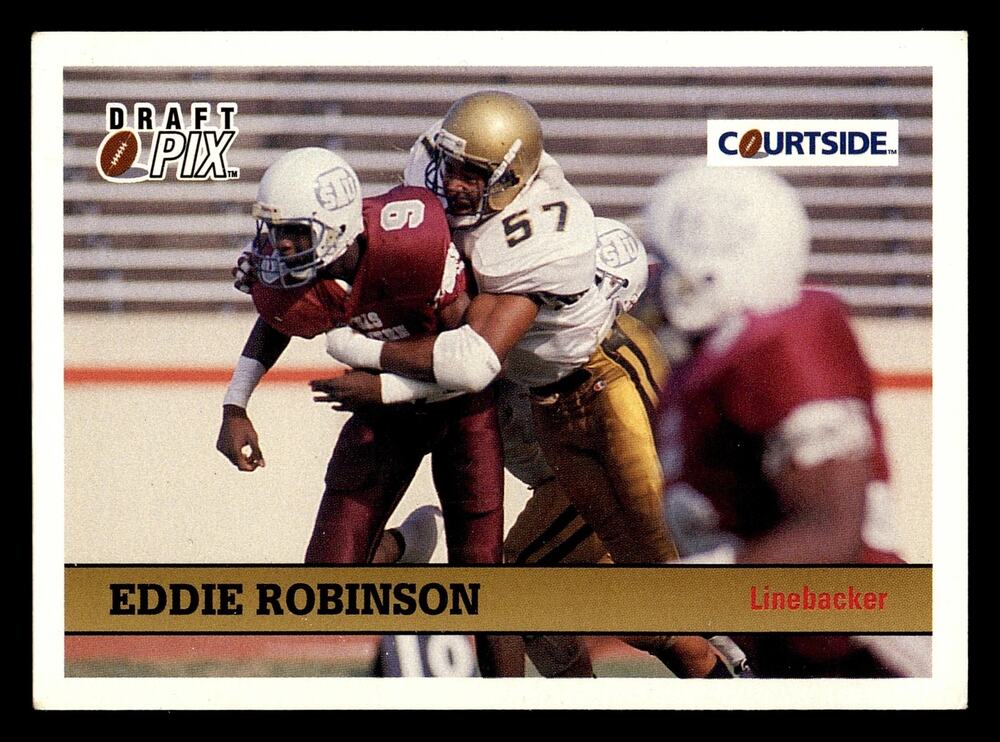 1992 Courtside Draft Pix #91 Eddie Robinson Football Card